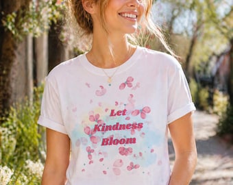 Deja florecer la bondad PNG Diseño de camiseta floral Boho Retro