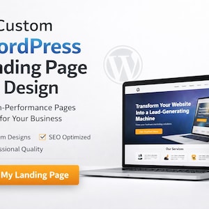 Custom WordPress Landing Design for Small Business | Responsive Modern Site