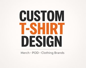 Servicio de diseño de camisetas personalizadas / Gráficos POD de merchandising, tipografía, vintage, ropa urbana
