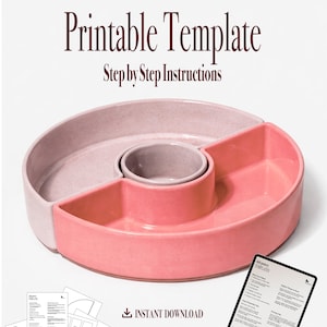 Modello per lastra di ceramica da due pezzi / Schema per modellazione ceramica a mano (Download PDF)