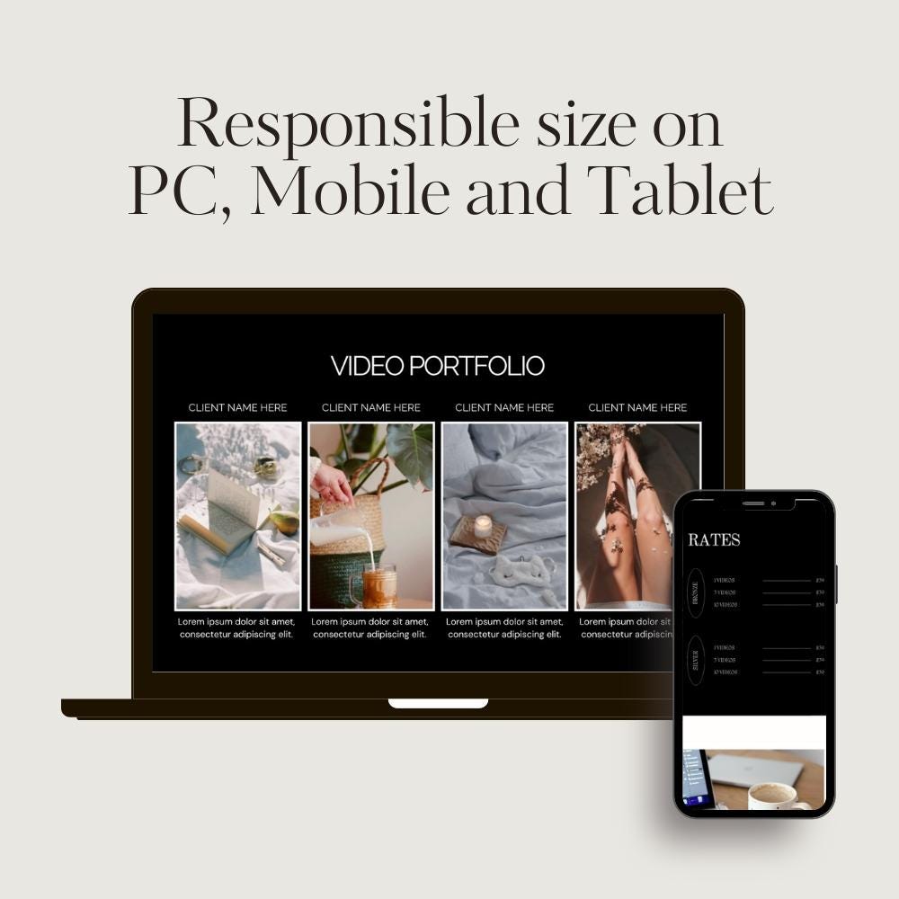 UGC Portfolio Canva Website Template - Editable Personal Portfolio ...