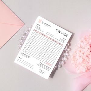 Final Invoice Template | Canva for Small Business | Custom Order Form | Cleaning & Bakery | Digital Download