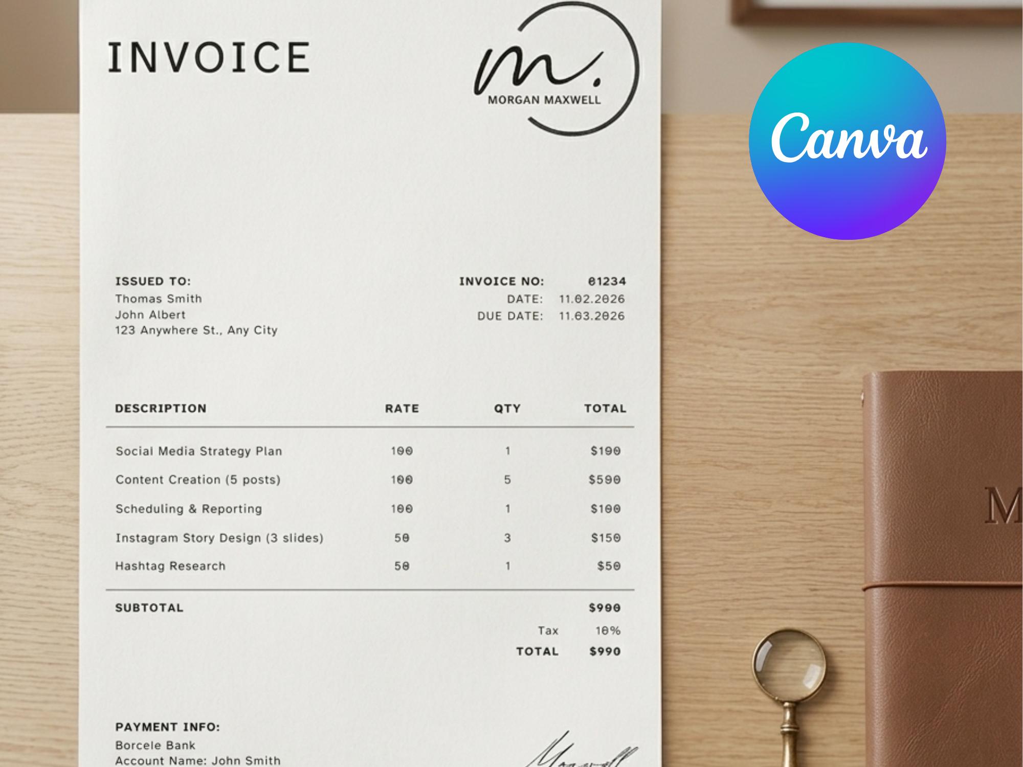 Carpenter Invoice Template, Estimate & Editable Contractor Quote Form ...