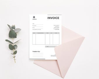 Bewerkbare pdf-factuursjabloon aannemer | Canva-bouwfactuur, factureringssjabloon voor zelfstandigen, professionele afdrukbare A4-factuur