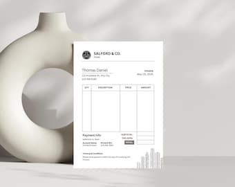 VK-factuursjabloon | Bewerkbare zakelijke factuur | Sjabloon btw-factuur | Factureringssjabloon voor kleine bedrijven | Afdrukbare factuur