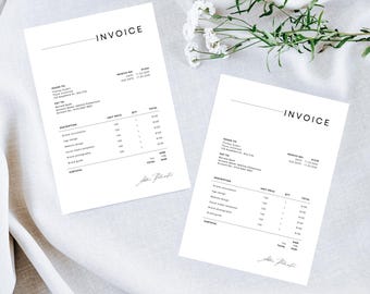 Sjabloon definitieve factuur Canva | Bewerkbare zakelijke factuur | Professionele factureringssjabloon | Afdrukbare A4-factuur | Freelancerfactuur