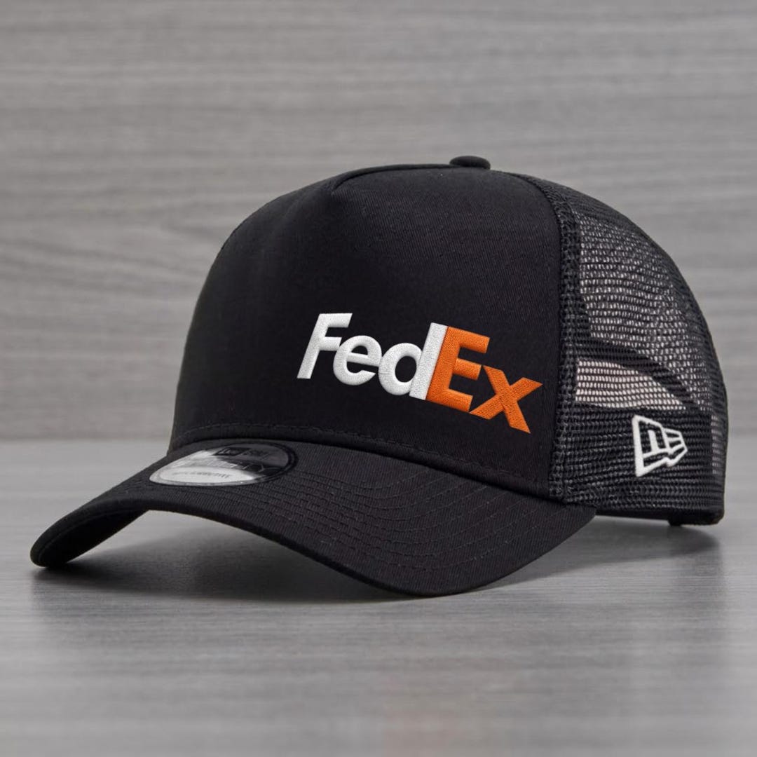 Fedex Embroidered Trucker Hat – Black Mesh Back Adjustable Cap for ...