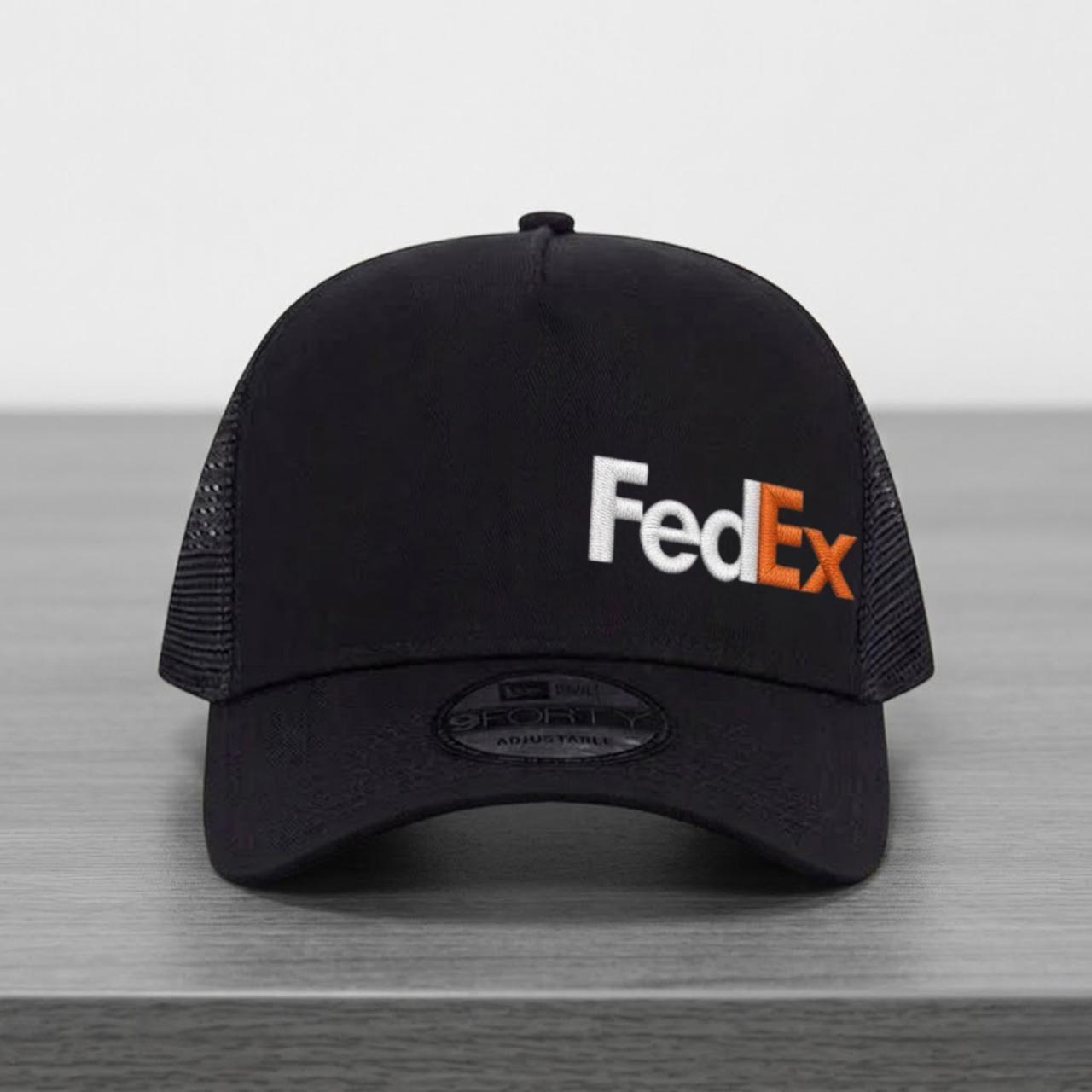 Fedex Embroidered Trucker Hat – Black Mesh Back Adjustable Cap for ...