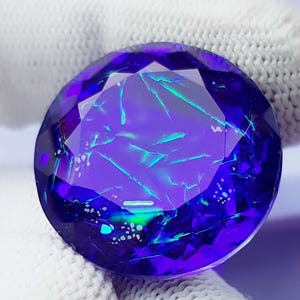 Round Cut Monarch Fire Opal Gemstone, Large Statement Crystal for Pendant Jewelry Making 24x24x15mm
