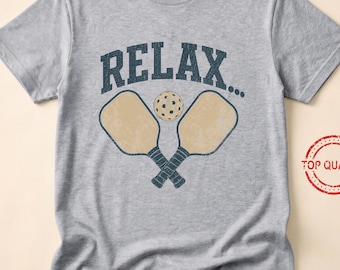 Relax Pickleball Funny Retro Paddle Sport Vintage Pickleball Player Chill Game Weekend Court Vibes Pickleball Lover Gift