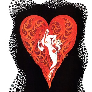 Erte Classic Art Deco Print &quot;Spades&quot; & &quot;Hearts&quot;