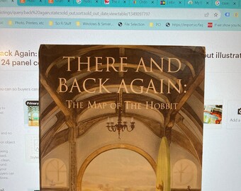 There And Back Again:  The Map of the Hobbit 1995 First edition fold-out illustrated 24 page booklet and 24 panel color map w/Smaug