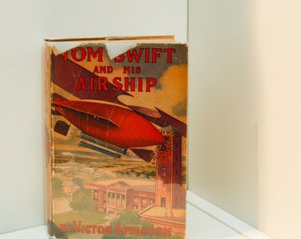 Tom Swift and His Air Ship hardcover in original dust jacket [1929] First edition, later printing Children's series book #3