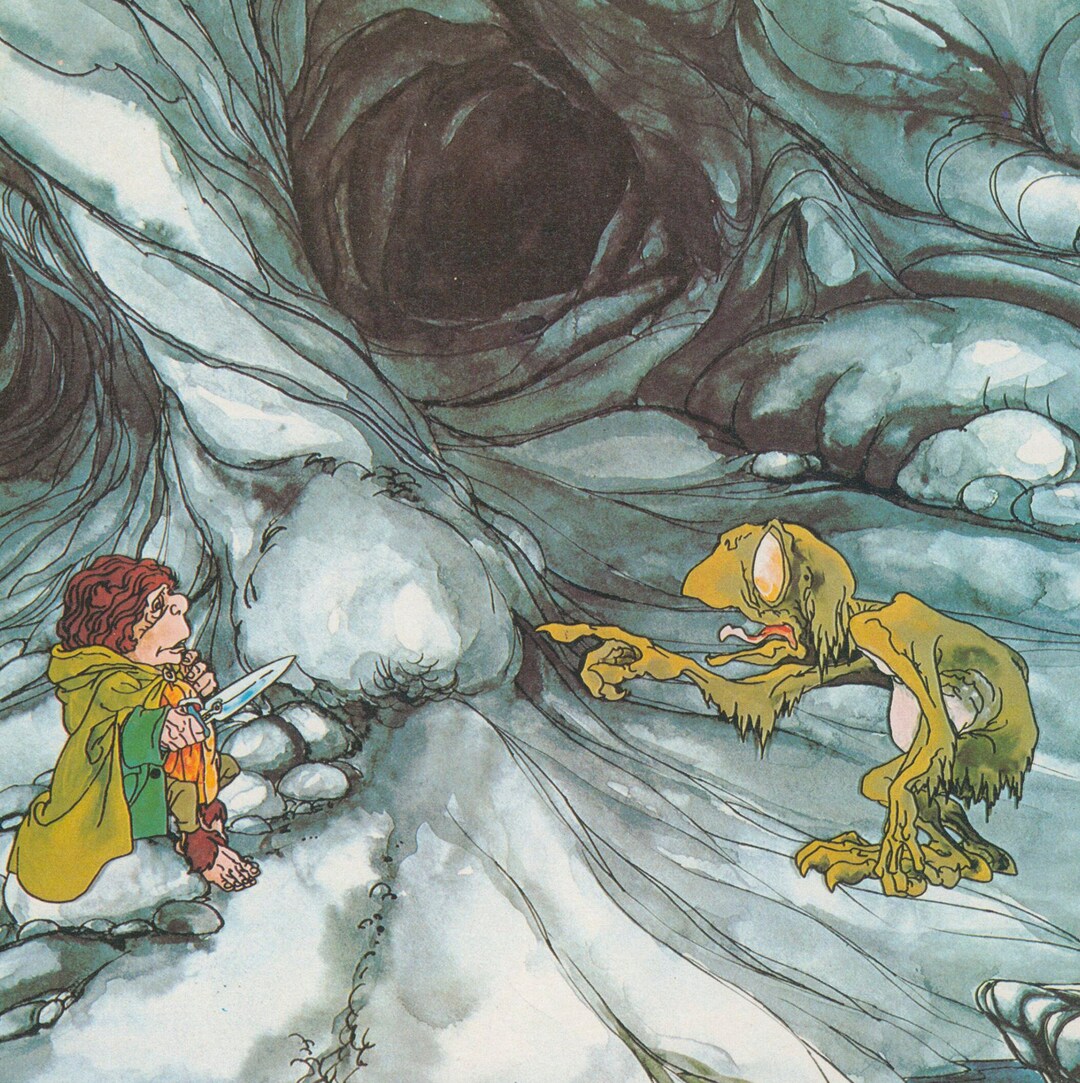 Hibbits Riddled Antique Hobbit Illustration