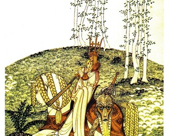 Kay Nielsen Art Nouveau Print: Vintage Illustration, 1914 Book Plate