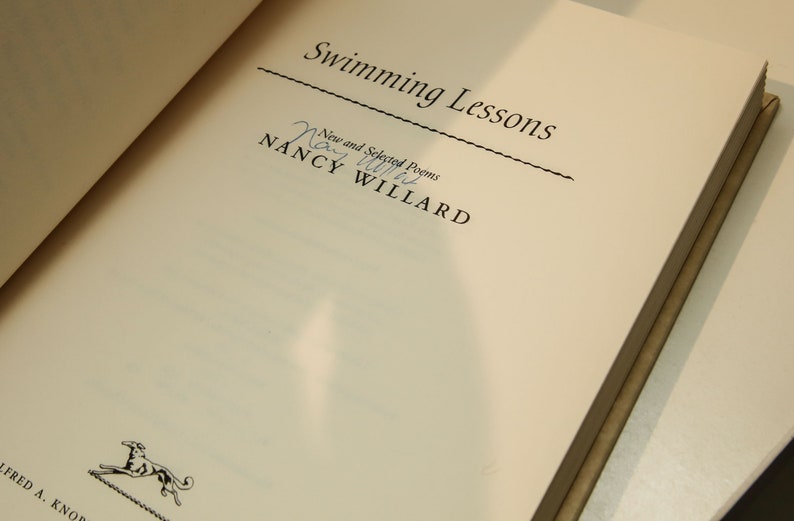 Signed First Edition Swimming Lessons First edition 1996 Poetry Book hardcover with dust jacket Poughkeepsie college author image 6