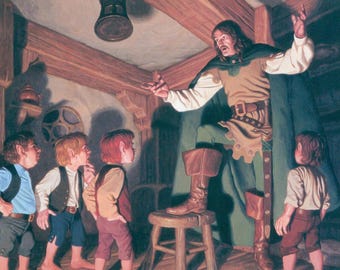 At the Prancing Pony the Brothers Hildebrandt Painting Vintage Art