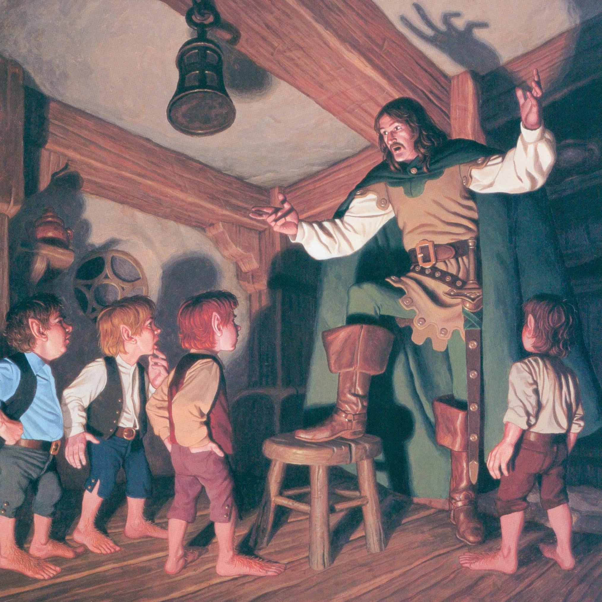 At the Prancing Pony the Brothers Hildebrandt Painting Vintage Art