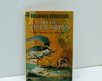 1963 Edgar Rice Burroughs "Out of Time's Abyss" First edition paperback 3rd/final book in Caspak / Caprona trilogy