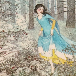 Snow White Vintage Art Print by Nancy Ekholm Burkert