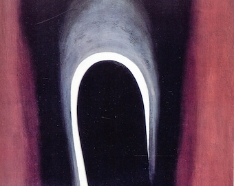 Georgia O'Keeffe print 1930 "Jack-in-the-pulpit VI" Original vintage color book page