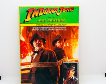 Harrison Ford "Indiana Jones and the Last Crusade" storybook Steven Spielberg 1989 Vintage first edition softcover