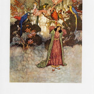 Edmund Dulac Beauty and the Beast Vintage Art Print