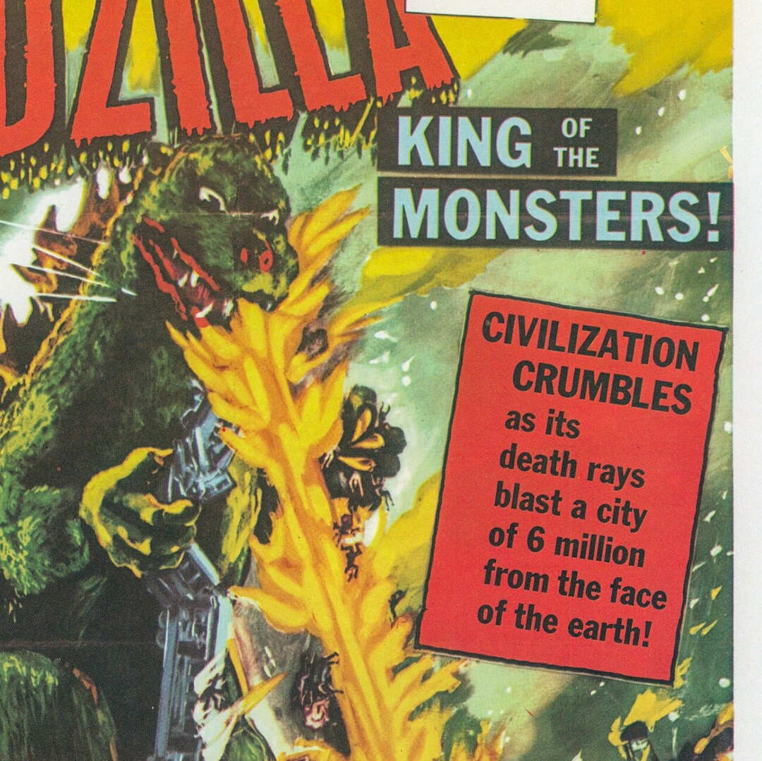 Godzilla / House of Wax Vintage Two-sided Book Page of Movie Posters 10 ...
