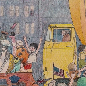 James and the Giant Peach Vintage Art Print by Nancy Ekholm Burkert