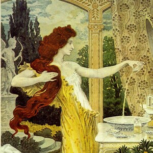 Eugene Grasset &quot;Eau de Lubin&quot; Vintage art book page
