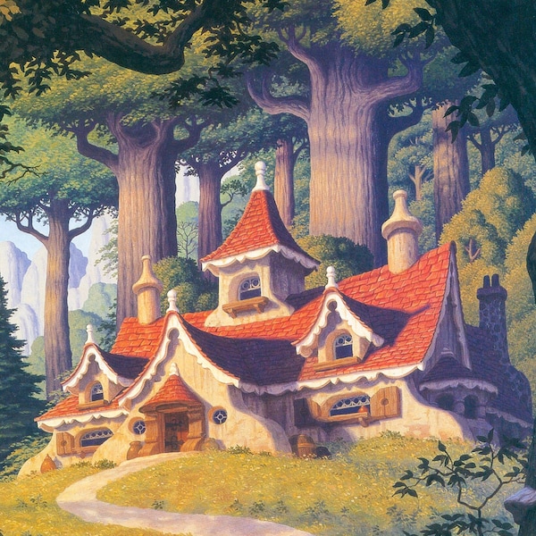 Greg & Tim Hildebrandt "Rivendell" Vintage art book page Home of Elrond