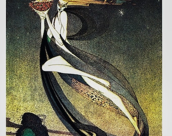 Kay Nielsen Art Nouveau Print: "This Good Fairy", Vintage Book Page