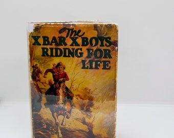 X-Bar X Boys "Riding for Life" First edition vintage cloth wrapped children's series book 1931