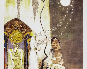 Kay Nielsen "The Lassie and Her Godmother" Vintage Art Print