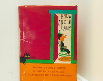 Children's book "I Know an Old Lady" [1969] Illustrated by Abner Graboff vintage hardcover with jacket