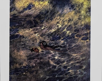 Edmund Dulac Little Mermaid Print: Vintage Hans Andersen Illustration
