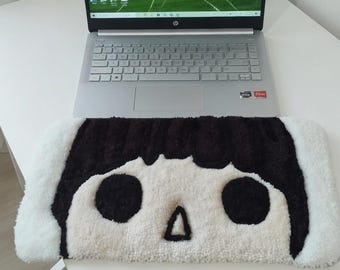 Alfombrilla de teclado con mechones, decoración de escritorio kawaii para gamers, reposamuñecas, regalo personalizado, decoración gamer única, bonita alfombrilla de teclado