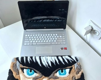 Alfombra de teclado con mechones, alfombra de anime con mechones, reposamuñecas, regalo personalizado, decoración única para gamers, linda alfombrilla de teclado