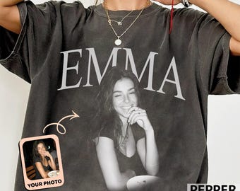 Custom Photo Shirt , Funny Gift for Boy, Girlfriend, Custom Your Own Photo Shirt, Personalized Picture Shirt, Custom Anniversary Gift