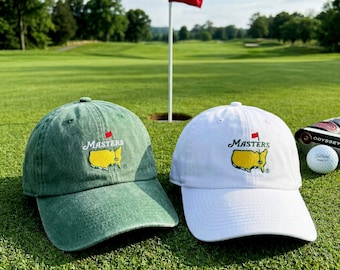Masters Augusta National Golf Course Cap, Golf Embroidered Golf Cap, Vintage Sport Hat