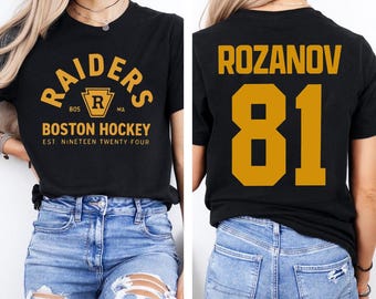 Ilya #81-Boston Raiders Tee, Hudson Williams Connor Storrie Shirt, Shane Hollander Shirt, Ilya Rozanov Tee