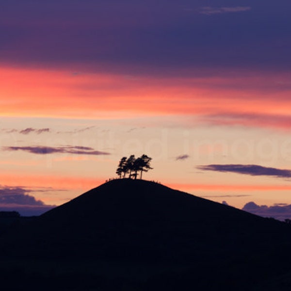 PURPLE SUNSET, Dorset, Landscape photography, Wall Decor, Colmer's Hill, Bridport.