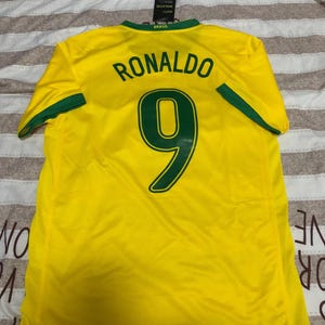 Vintage 2006 Ronaldo #9 Brazil Jersey | Custom Name Number World Cup Retro Soccer Shirt