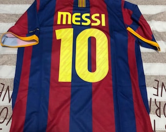 Vintage 2010 Messi #10 Barcelona Jersey | World Cup Inspired Custom Name Number Soccer Shirt