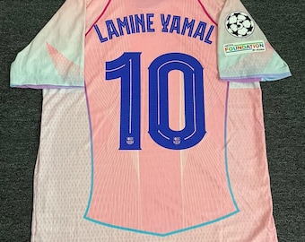 Camiseta Lamine Yamal #10 Barcelona Edición Especial 2025 / Camiseta de Fútbol de la Champions League con Nombre y Número Personalizados