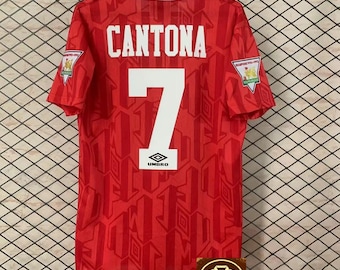 Camiseta retro de fútbol del Manchester United 1992/94 Cantona #7 / Camiseta de fútbol vintage