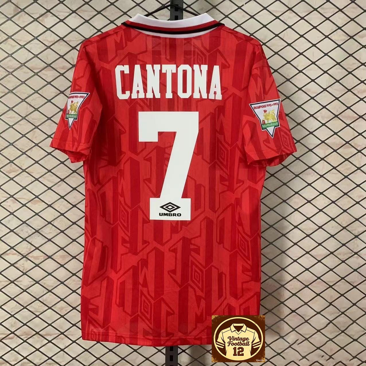 正規品 マンチェスターU 1992-93プレミアリーグ優勝記念刺繍入ホームシャツ Manchester United 1992/1993 Inaugural EPL Champions Team Signed