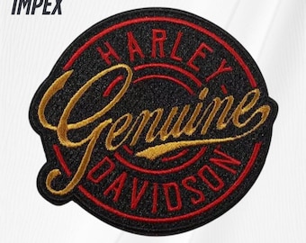 Harley-Style Genuine Round Patch 3" Embroidered Motorcycle Biker Jacket Vest Patch