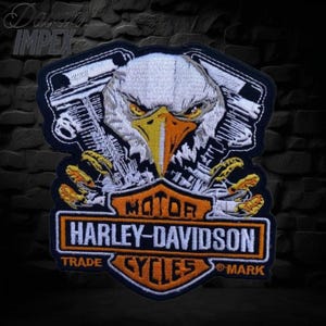 Harley-Davidson Snatched Eagle Patch 5" Embroidered Biker Jacket Vest Motorcycle Patch