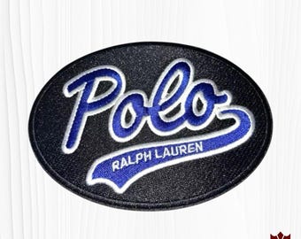 Polo Ralph Lauren Style Blue Oval Embroidered Patch 4" – Iron-On/Sew-On Logo Emblem